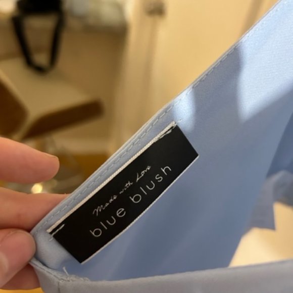 Blue Blush light blue blouse with open back - Picture 3 of 3